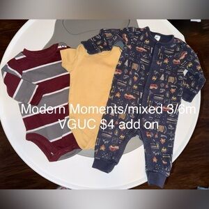 Modern Moments Kids Bodysuit Set - Burgundy, Yellow, Navy, Camping, Stripes